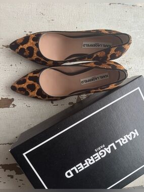 🐆 Karl Lagerfeld Paris Leopard Haircalf Heels